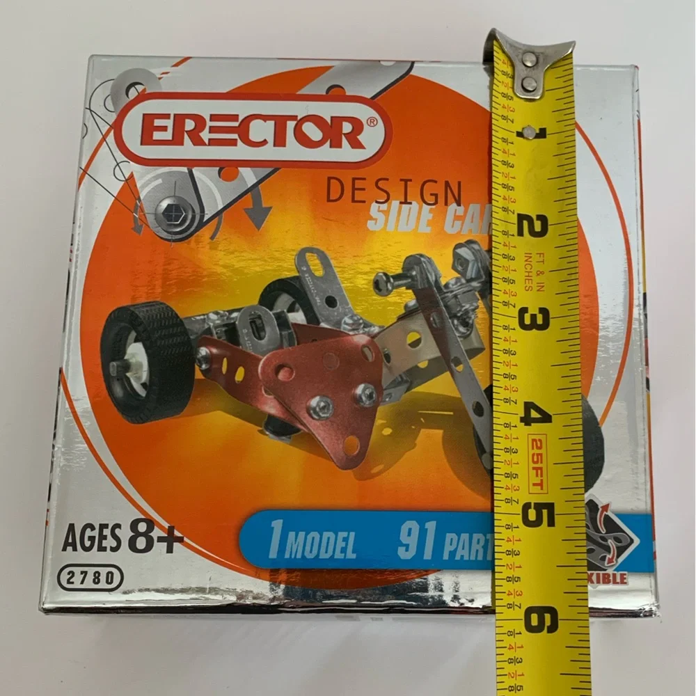ERECTOR Set / Design Side Car / 1 Model / 91 Parts / #84 2780 / Kit Ages 8+